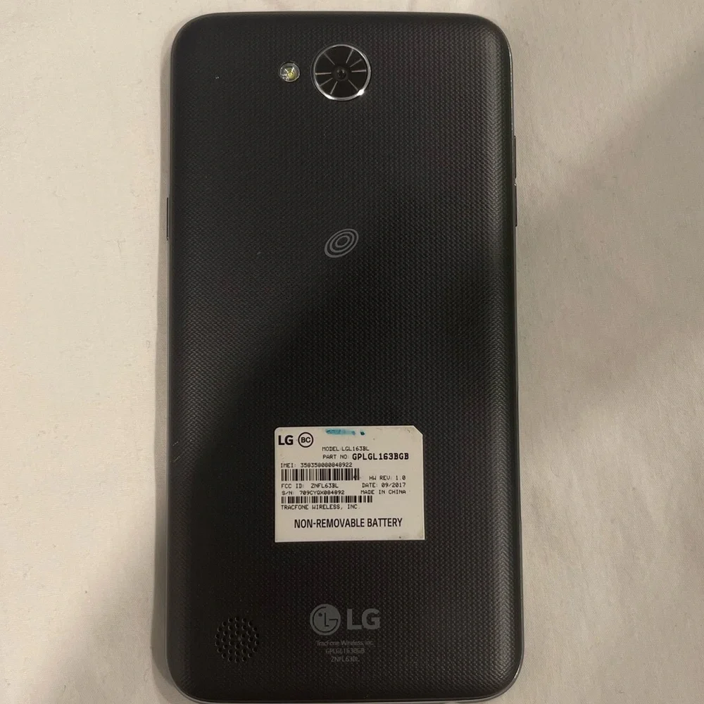Cell phone, LG android, black, TracFone